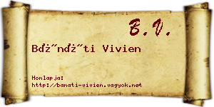 Bánáti Vivien névjegykártya